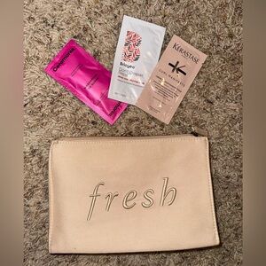 Fresh purse clutch and haircare high end samples